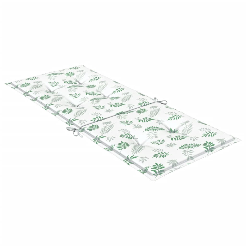 Cuscini per Sedia Schienale Alto 4 pz Motivo Foglie in Tessuto | homemem39