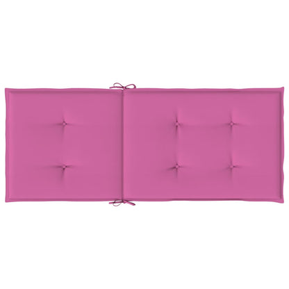 Cuscini per Sedia con Schienale Alto 4pz Rosa in Tessuto