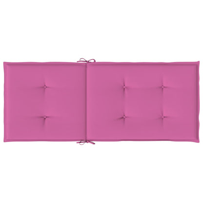 Cuscini per Sedia con Schienale Alto 6pz Rosa in Tessuto