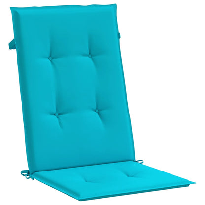 Cuscini per Sedia con Schienale Alto 2 pz Turchese in Tessuto - homemem39