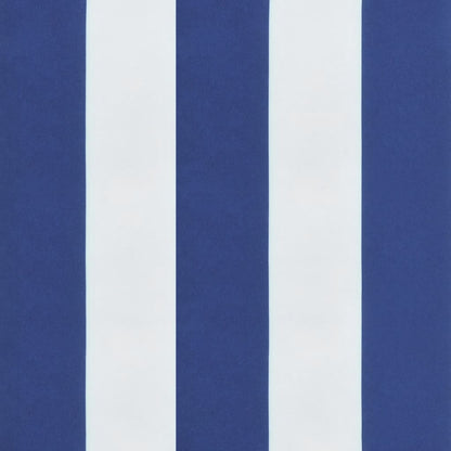 Cuscini Sedia Schienale Basso 4pz Strisce Bianche e Blu Tessuto - homemem39