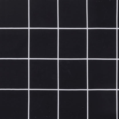 Cuscini Sedia Schienale Basso 6 pz Motivo a Quadri Nero Tessuto | homemem39