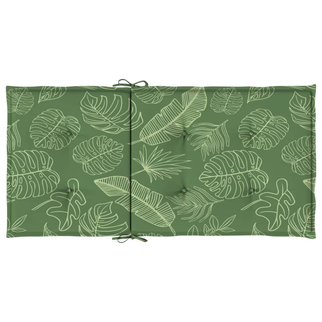 Cuscini per Sedia Schienale Basso 4 pz Motivo Foglie in Tessuto - homemem39