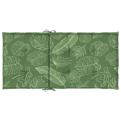 Cuscini per Sedia Schienale Basso 4 pz Motivo Foglie in Tessuto - homemem39