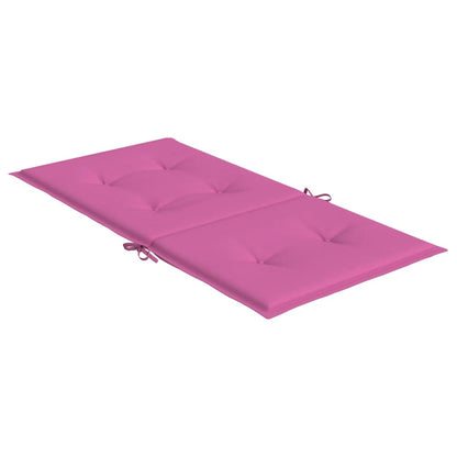 Cuscini per Sedia con Schienale Basso 2 pz Rosa in Tessuto | homemem39