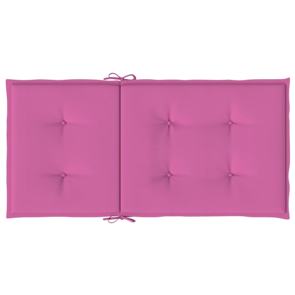 Cuscini per Sedia con Schienale Basso 2 pz Rosa in Tessuto | homemem39