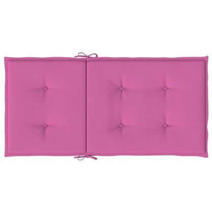 Cuscini per Sedia con Schienale Basso 2 pz Rosa in Tessuto | homemem39