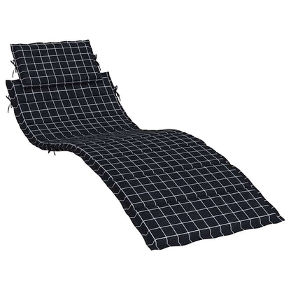 Cuscino per Lettino con Motivo a Quadri Nero in Tessuto Oxford | homemem39