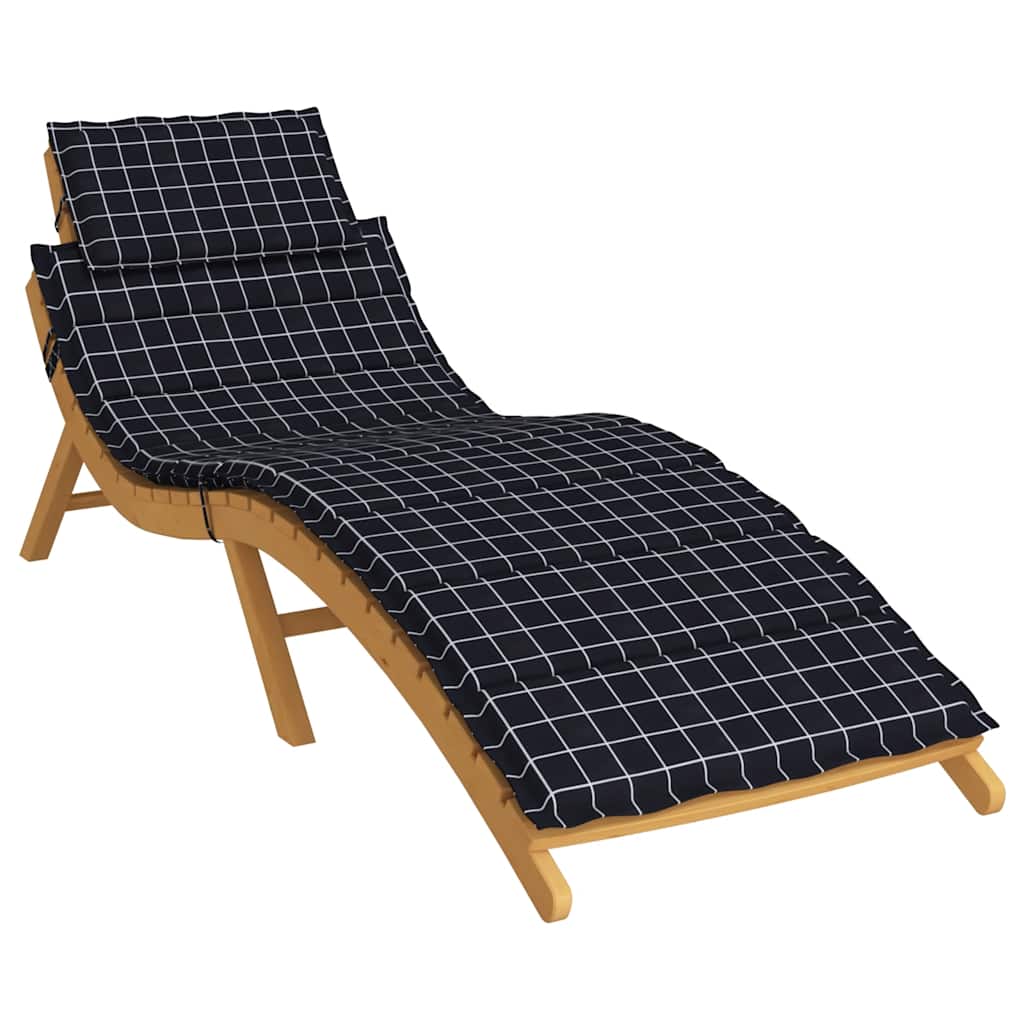 Cuscino per Lettino con Motivo a Quadri Nero in Tessuto Oxford | homemem39