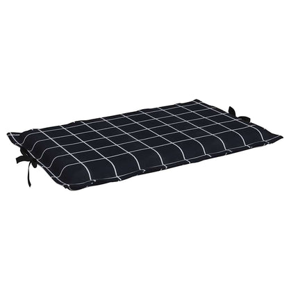 Cuscino per Lettino con Motivo a Quadri Nero in Tessuto Oxford | homemem39