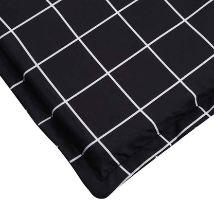 Cuscino per Lettino con Motivo a Quadri Nero in Tessuto Oxford | homemem39