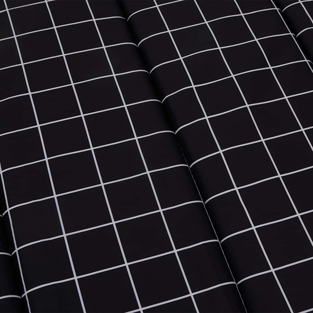 Cuscino per Lettino con Motivo a Quadri Nero in Tessuto Oxford | homemem39