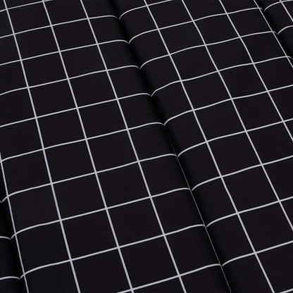 Cuscino per Lettino con Motivo a Quadri Nero in Tessuto Oxford | homemem39