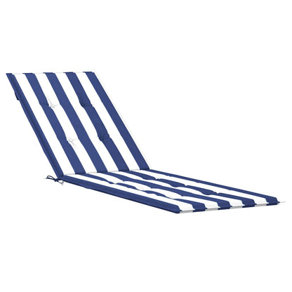 Cuscino per Sedia Sdraio a Strisce Bianche e Blu Tessuto Oxford | homemem39