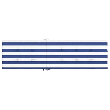 Cuscino per Sedia Sdraio a Strisce Bianche e Blu Tessuto Oxford | homemem39
