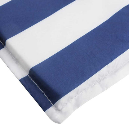 Cuscino per Sedia Sdraio a Strisce Bianche e Blu Tessuto Oxford | homemem39