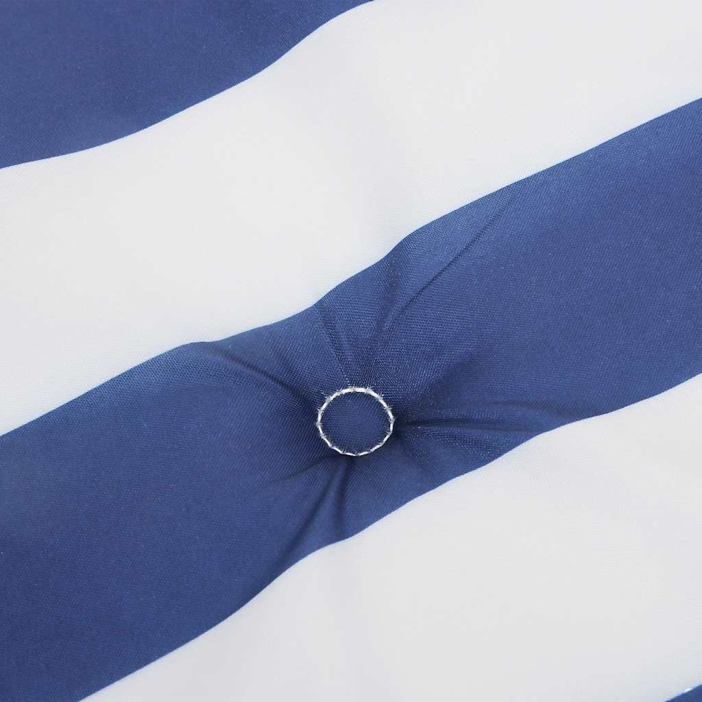 Cuscino per Sedia Sdraio a Strisce Bianche e Blu Tessuto Oxford | homemem39