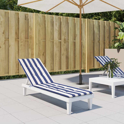 Cuscino per Sedia Sdraio a Strisce Bianche e Blu Tessuto Oxford | homemem39