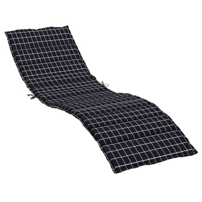 Cuscino per Lettino con Motivo a Quadri Nero in Tessuto Oxford | homemem39