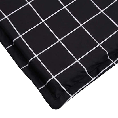 Cuscino per Lettino con Motivo a Quadri Nero in Tessuto Oxford | homemem39