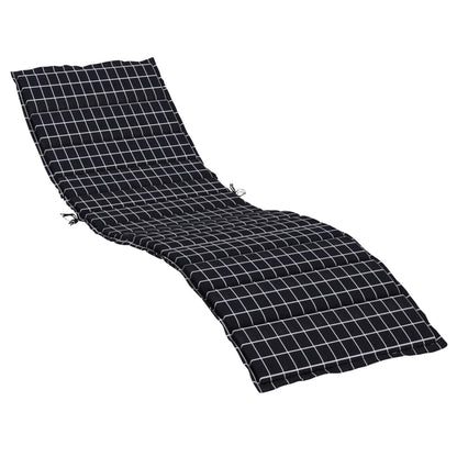 Cuscino per Lettino con Motivo a Quadri Nero in Tessuto Oxford | homemem39