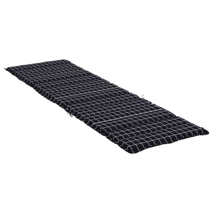 Cuscino per Lettino con Motivo a Quadri Nero in Tessuto Oxford | homemem39