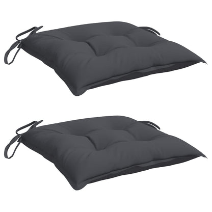 Cuscini per Sedia 2 pz Antracite 40x40x7 cm in Tessuto Oxford | homemem39