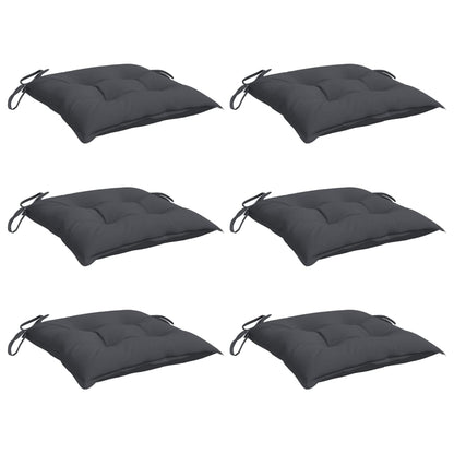 Cuscini per Sedia 6 pz Antracite 40x40x7 cm in Tessuto Oxford | homemem39