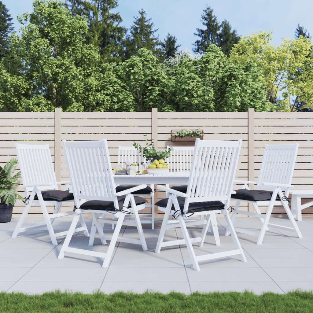 Cuscini per Sedia 6 pz Antracite 40x40x7 cm in Tessuto Oxford | homemem39