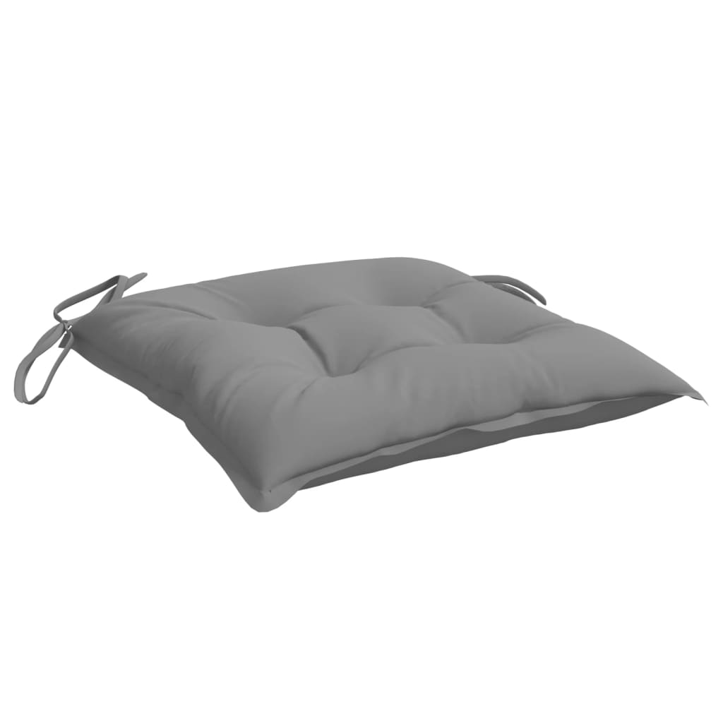 Cuscini per Sedia 2 pz Grigi 40x40x7 cm in Tessuto Oxford | homemem39