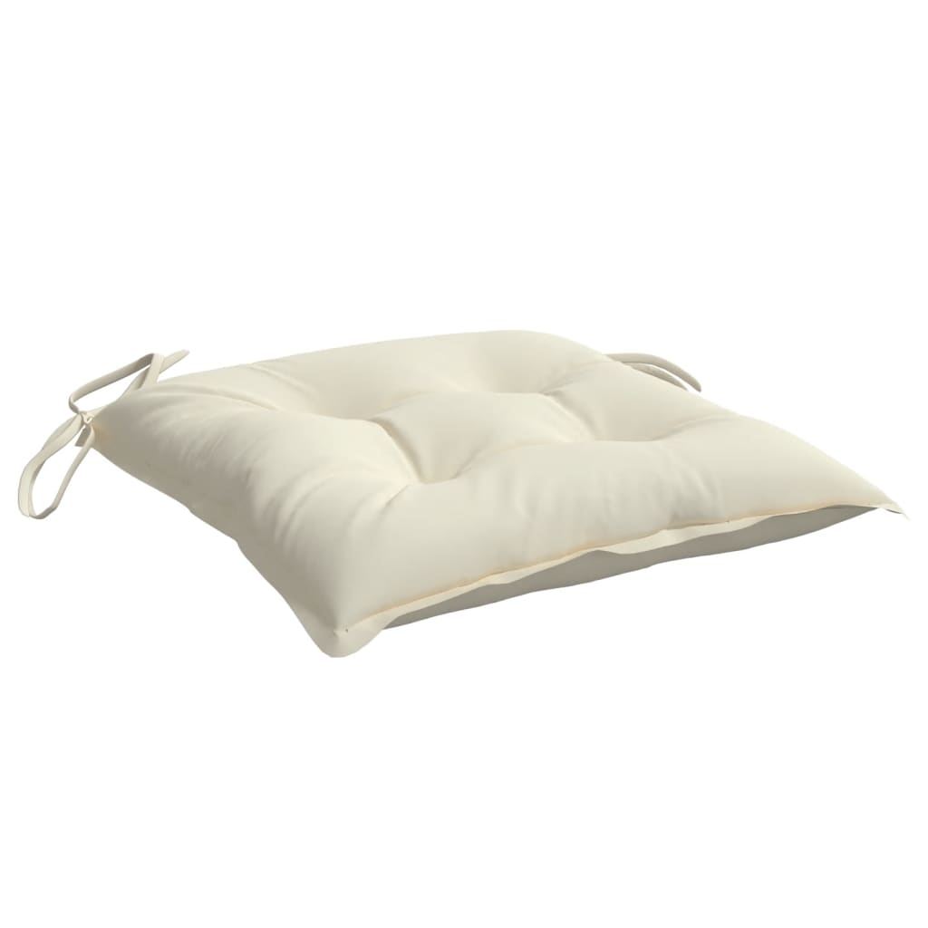 Cuscini per Sedia 4pz Bianco Crema 40x40x7 cm in Tessuto Oxford | homemem39