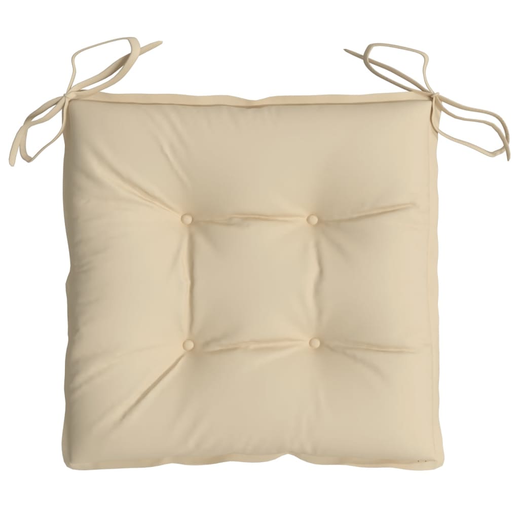 Cuscini per Sedia 4 pz Beige 40x40x7 cm in Tessuto Oxford | homemem39