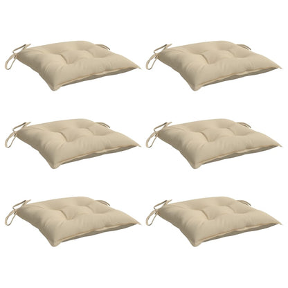 Cuscini per Sedia 6 pz Beige 40x40x7 cm in Tessuto Oxford | homemem39