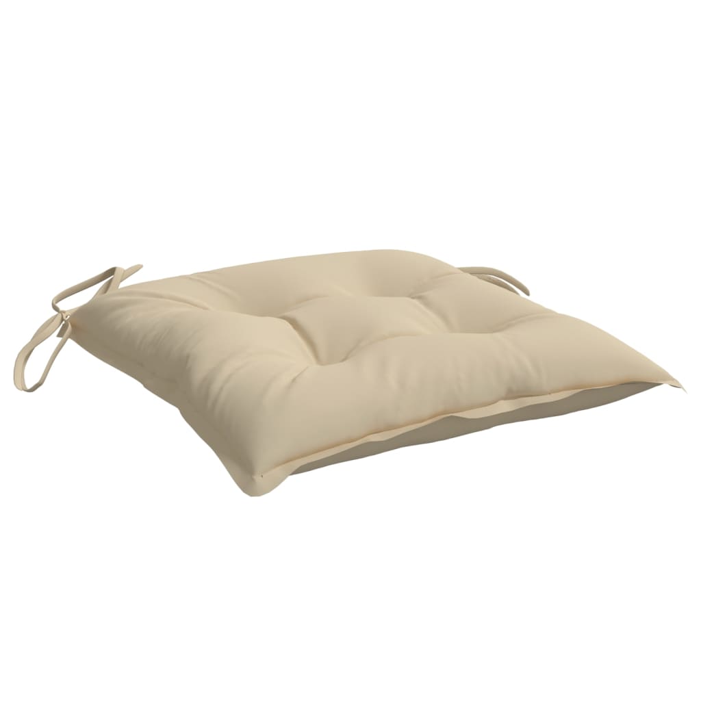 Cuscini per Sedia 6 pz Beige 40x40x7 cm in Tessuto Oxford - homemem39