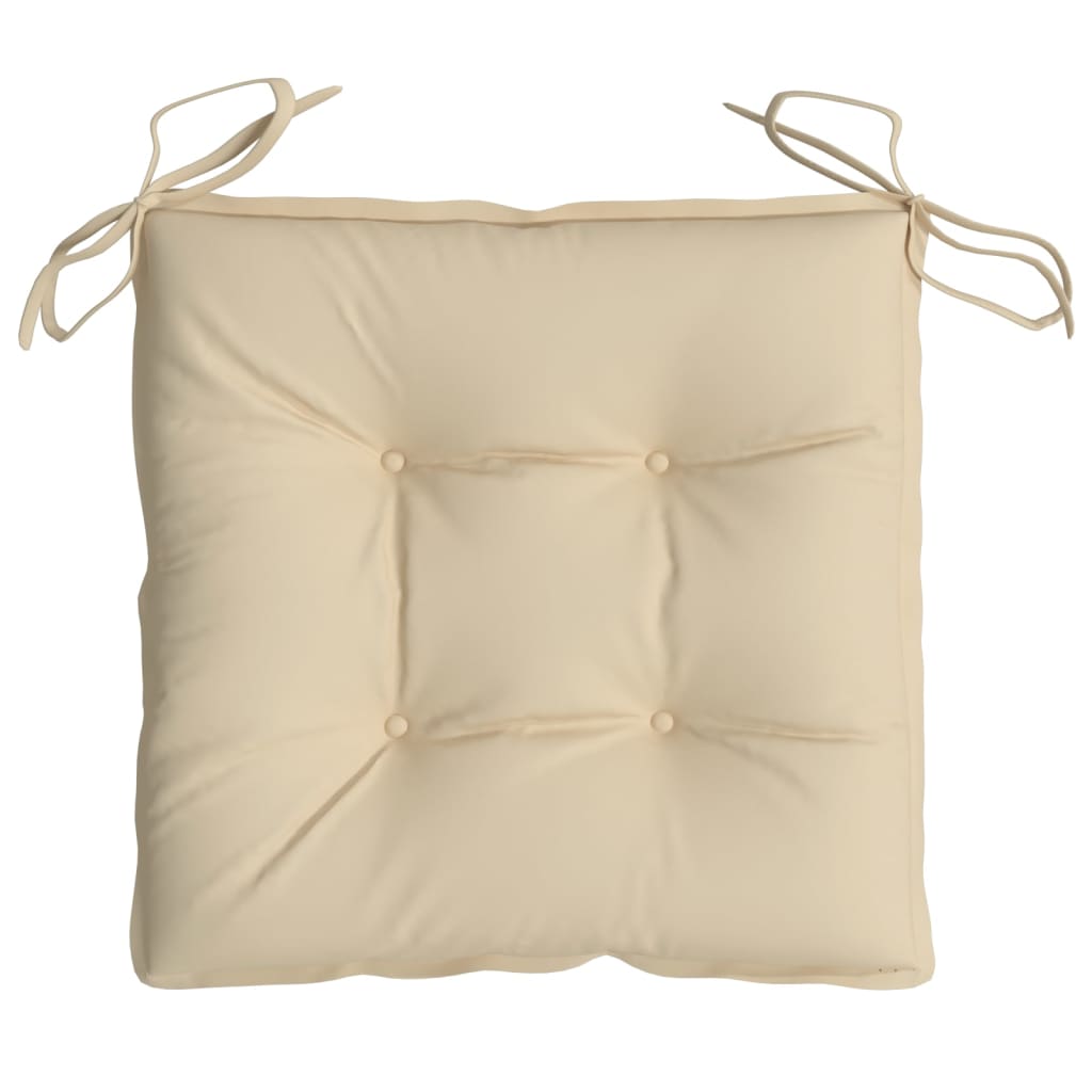 Cuscini per Sedia 6 pz Beige 40x40x7 cm in Tessuto Oxford - homemem39