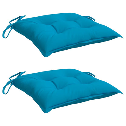 Cuscini per Sedia 2 pz Azzurro 40x40x7 cm in Tessuto Oxford | homemem39