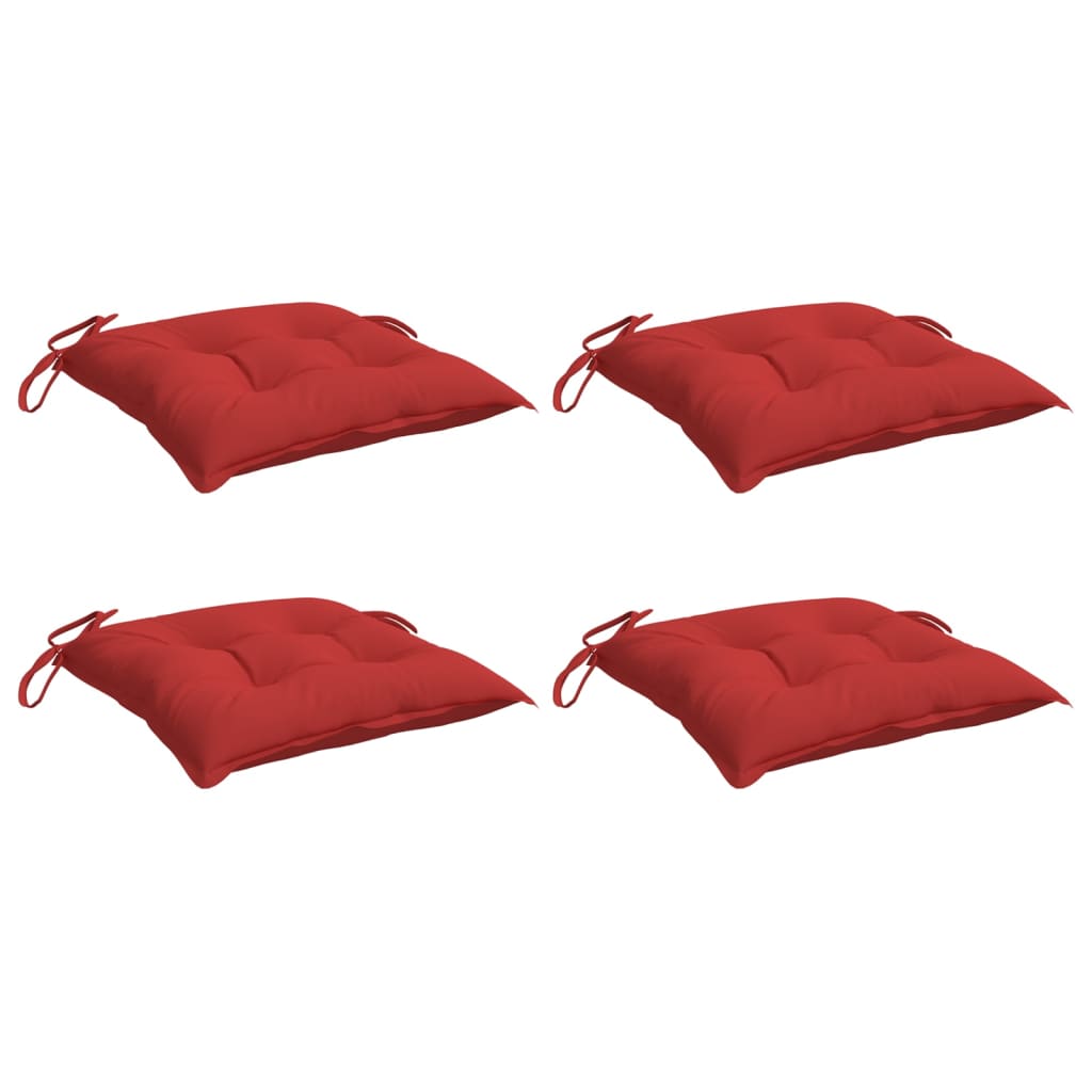Cuscini per Sedia 4 pz Rossi 40x40x7 cm in Tessuto Oxford | homemem39