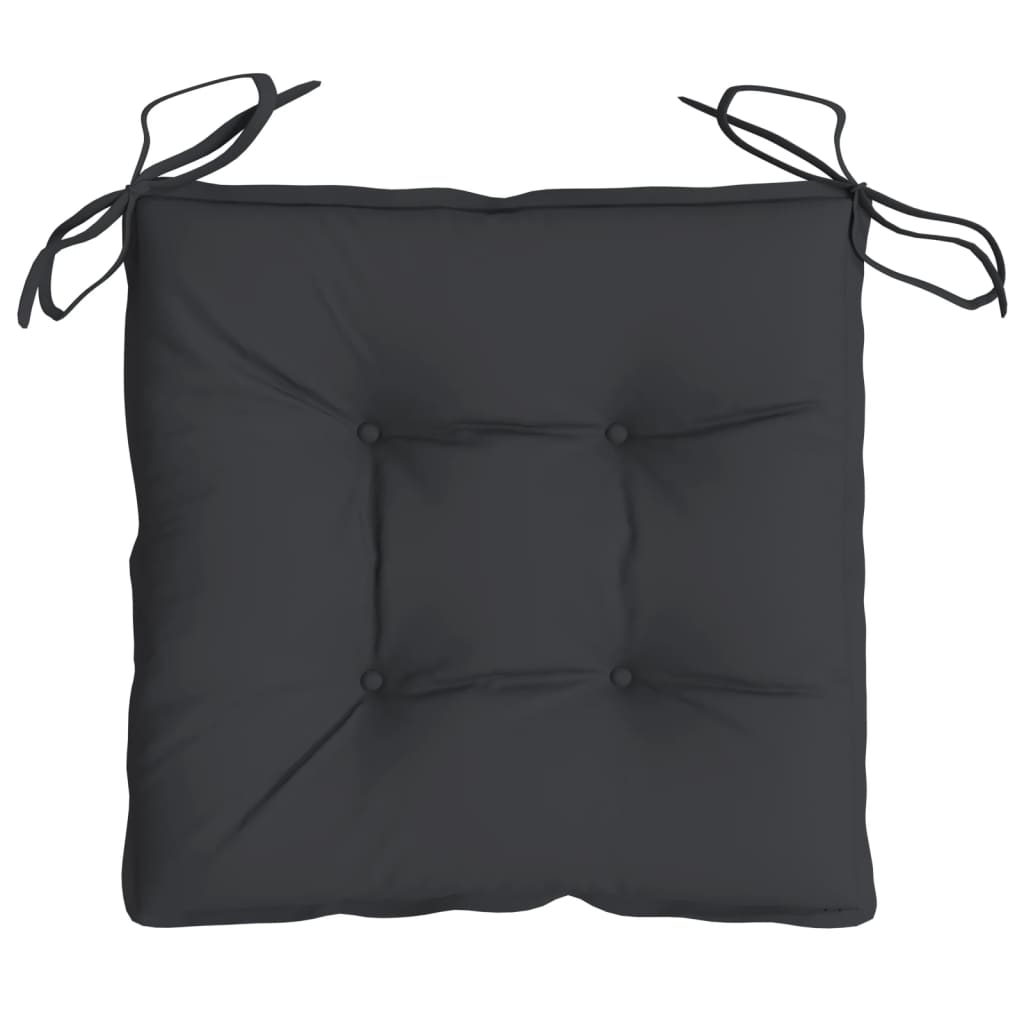 Cuscini per Sedia 6 pz Neri 40x40x7 cm in Tessuto Oxford | homemem39