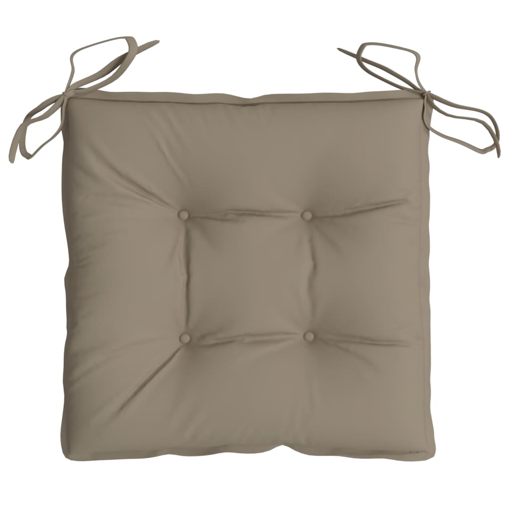 Cuscini per Sedia 2 pz Tortora 40x40x7 cm in Tessuto Oxford | homemem39