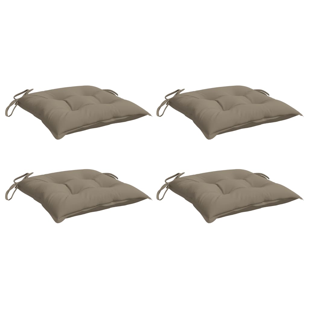 Cuscini per Sedia 4 pz Tortora 40x40x7 cm in Tessuto Oxford | homemem39