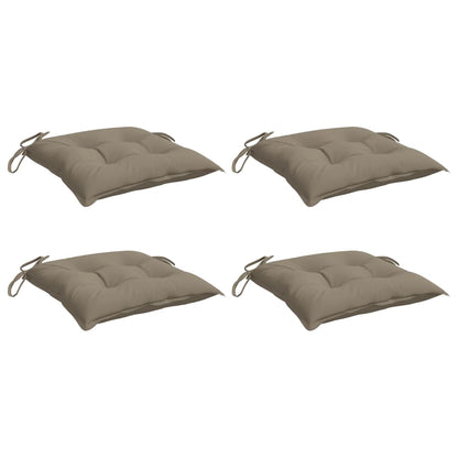 Cuscini per Sedia 4 pz Tortora 40x40x7 cm in Tessuto Oxford | homemem39