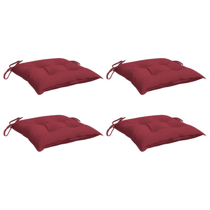 Cuscini per Sedia 4 pz Rosso Vino 40x40x7 cm in Tessuto Oxford | homemem39
