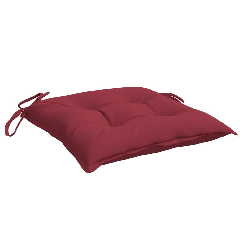 Cuscini per Sedia 4 pz Rosso Vino 40x40x7 cm in Tessuto Oxford | homemem39