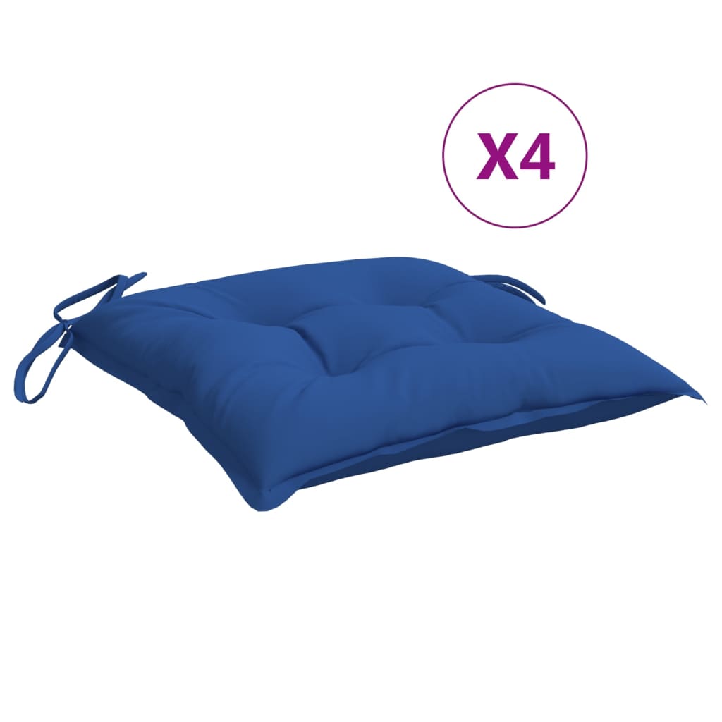Cuscini per Sedia 4 pz Blu 40x40x7 cm in Tessuto Oxford | homemem39