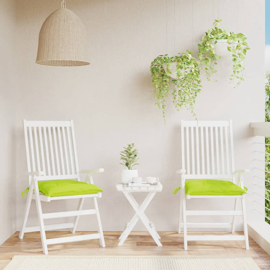 Cuscini per Sedia 2 pz Verde Intenso 40x40x7 cm Tessuto Oxford | homemem39