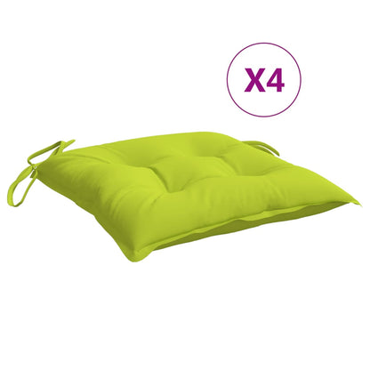 Cuscini per Sedia 4 pz Verde Intenso 40x40x7 cm Tessuto Oxford | homemem39