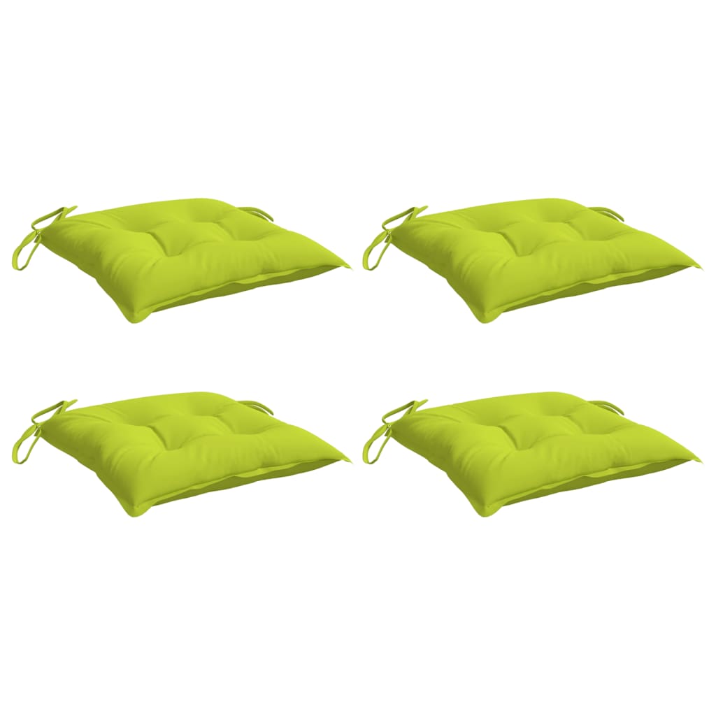 Cuscini per Sedia 4 pz Verde Intenso 40x40x7 cm Tessuto Oxford | homemem39