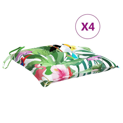 Cuscini per Sedia 4 pz Multicolore 40x40x7 cm Tessuto