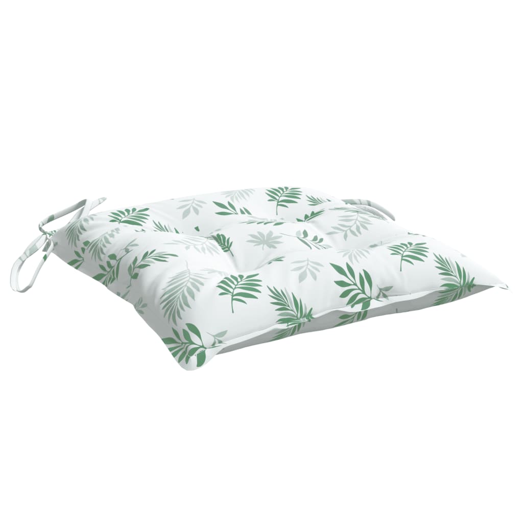 Cuscini per Sedia 2 pz Motivo a Foglie 40x40x7 cm Tessuto | homemem39