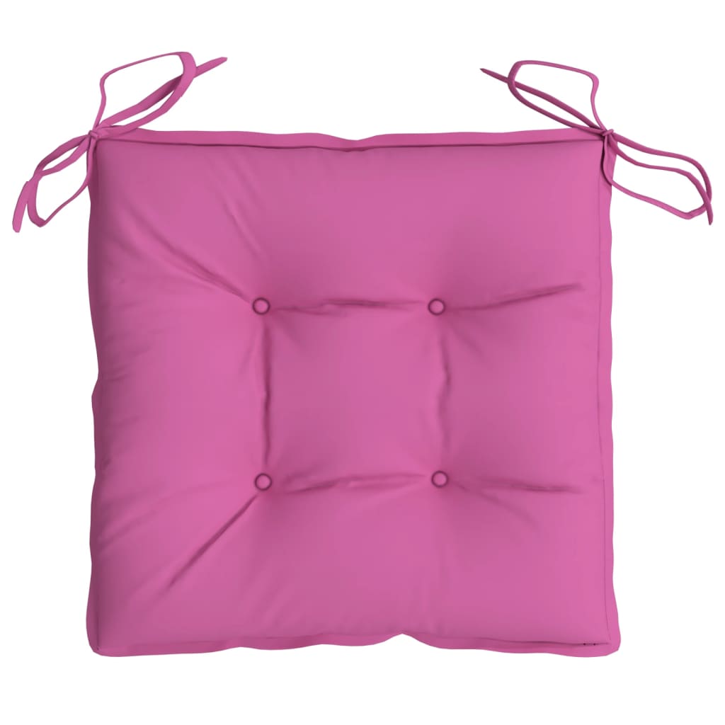 Cuscini per Sedia 6 pz Rosa 40x40x7 cm in Tessuto - homemem39